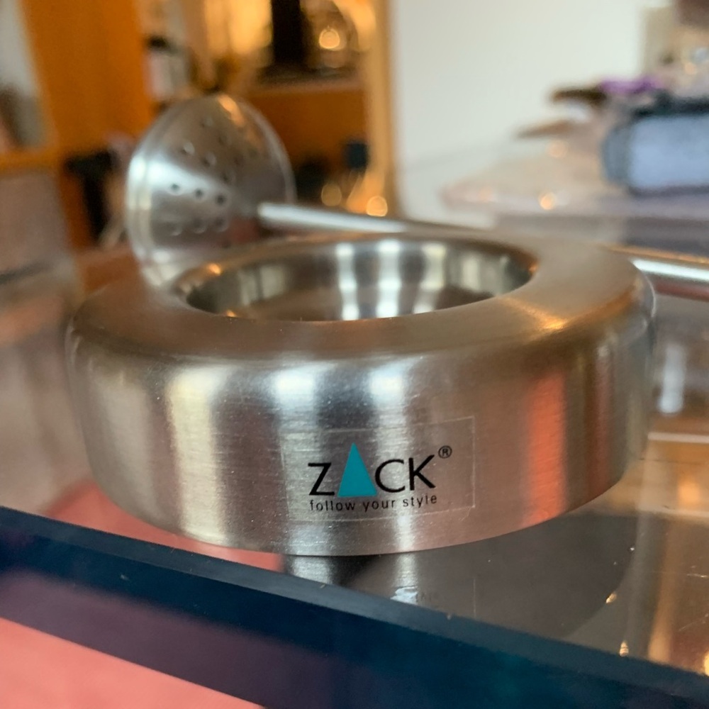 Zack Germany Spiro tea ball with stand NEW SS